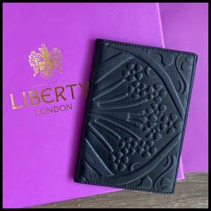 Liberty of London Black Leather Passport Cover